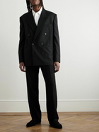 The Row - Herman Double-Breasted Wool-Twill Suit Jacket - Black