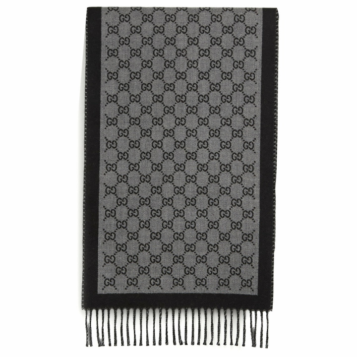 Photo: Gucci Men's Allover GG Scarves in Grey 