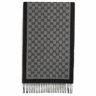 Gucci Men's Allover GG Scarves in Grey 