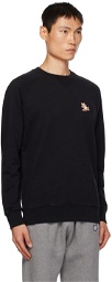 Maison Kitsuné Black Chillax Fox Patch Sweatshirt