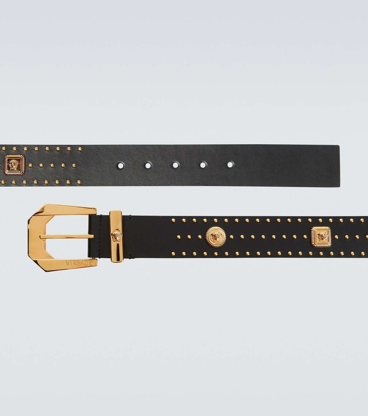 Versace - Medusa Heritage studded leather belt Versace