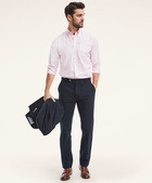 Brooks Brothers Men's Clark Straight-Fit Cotton Seersucker Pants | Navy