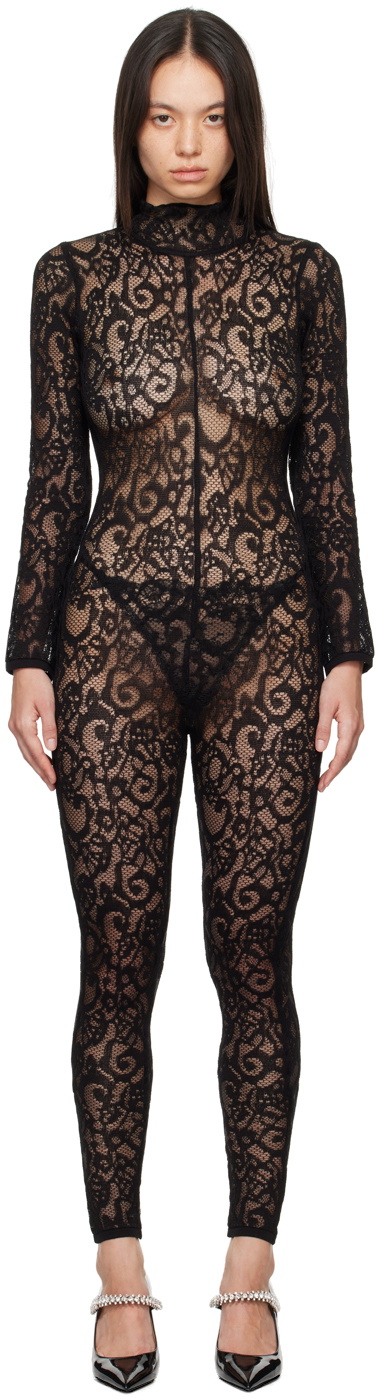Moschino Black Lace Jumpsuit