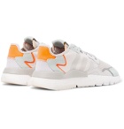 adidas Originals - Nite Jogger Suede and Rubber-Trimmed Mesh and Ripstop Sneakers - Gray
