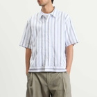 NN07 Men's Reed Boxy Short Sleeve Shirt in Blue Stripe