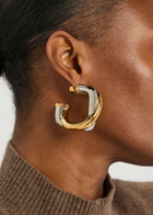 Jacquemus Les Doppio Two-tone Hoop Earrings - Gold - One Size