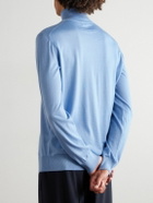 Zegna - Cashmere and Silk-Blend Rollneck Sweater - Blue