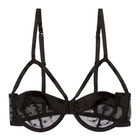 Fleur du Mal Black Dot Lace Balconette Bra