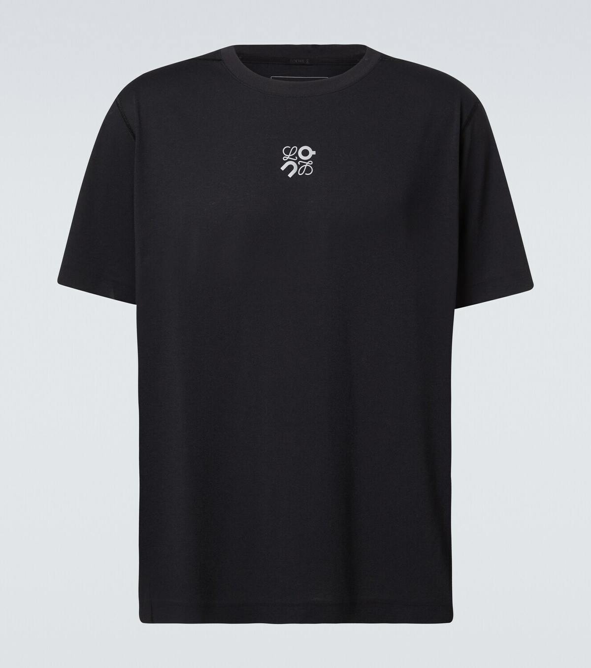 LOEWE ロゴ刺繍Tシャツ LOEWE (ロエベ) マルチロゴ 刺繍 カラープリント クルーネック 半袖 T