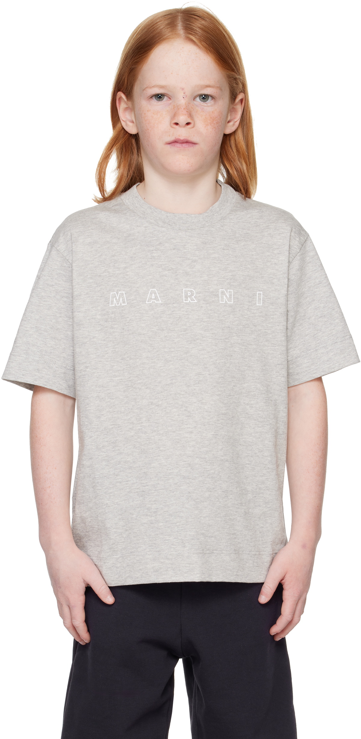 MARNI Baby Cotton Logo T-Shirt in Blue