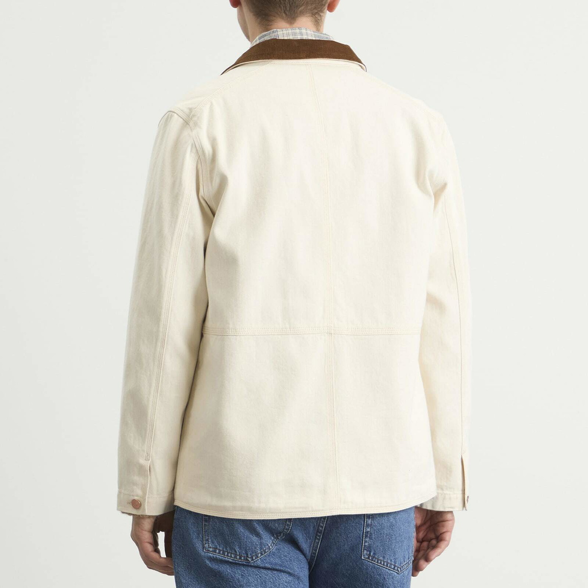 Drake's Men's Denim Welder Jacket in Ecru