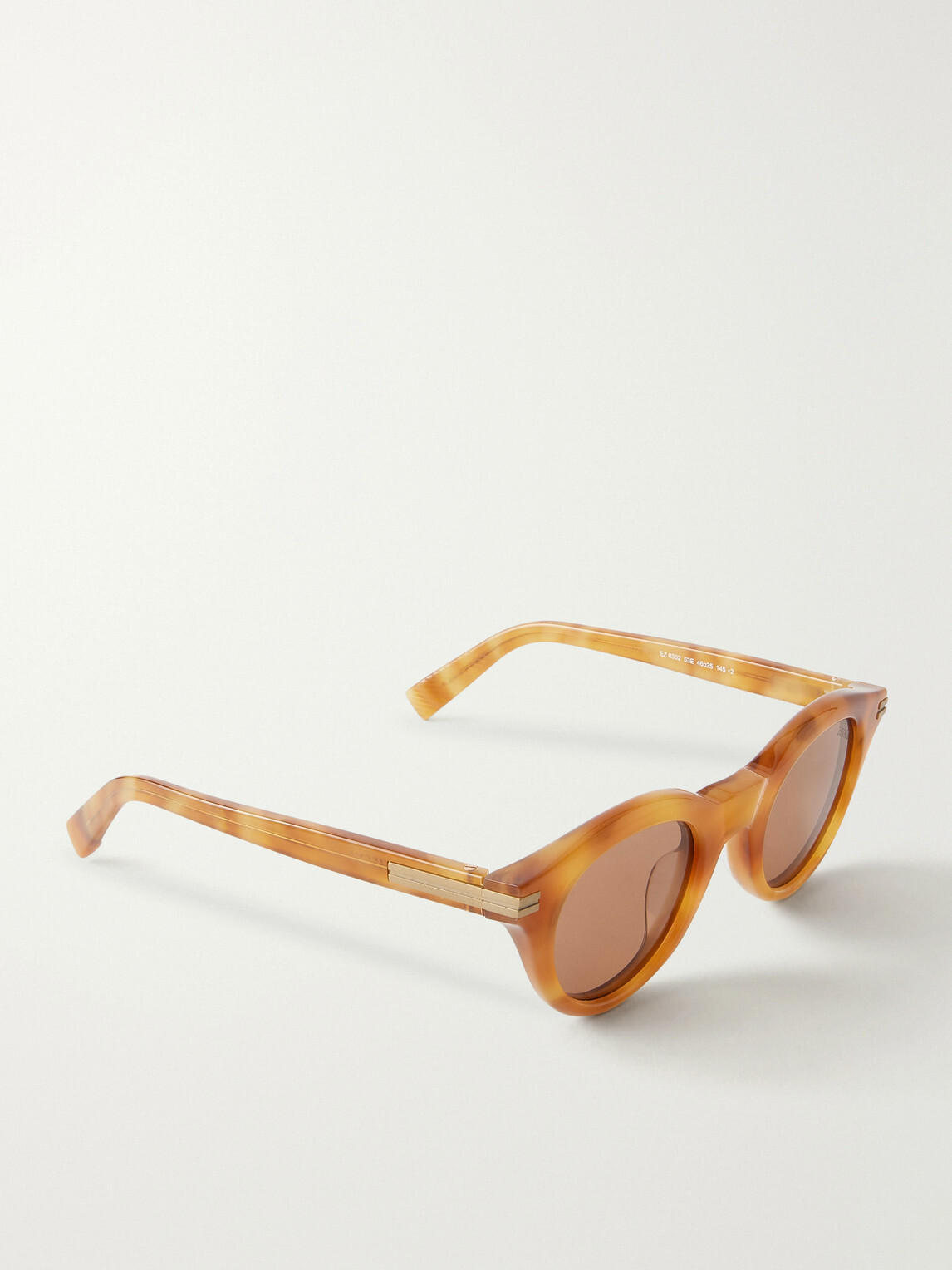 Zegna - Round-Frame Acetate Sunglasses