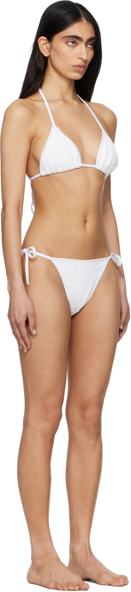 Hunza G White Gina Swarovski Bikini