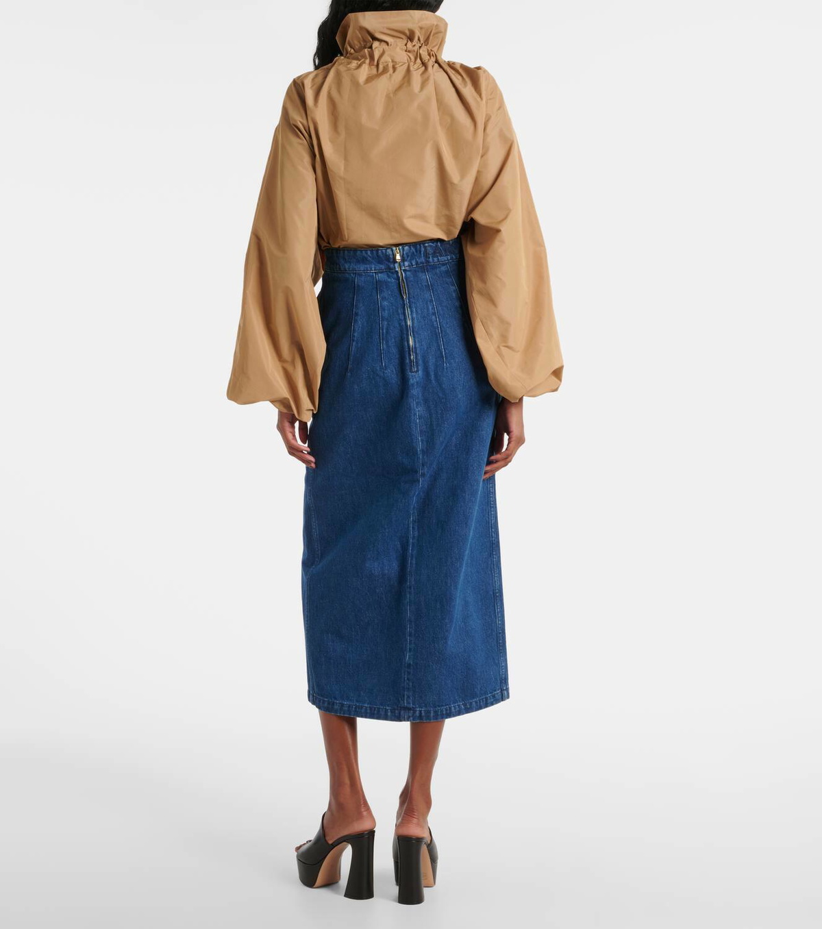 Patou Denim maxi skirt