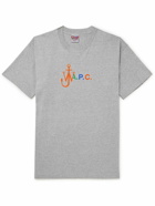 A.P.C. - JW Anderson Anchor Logo-Print Cotton-Jersey T-Shirt - Gray