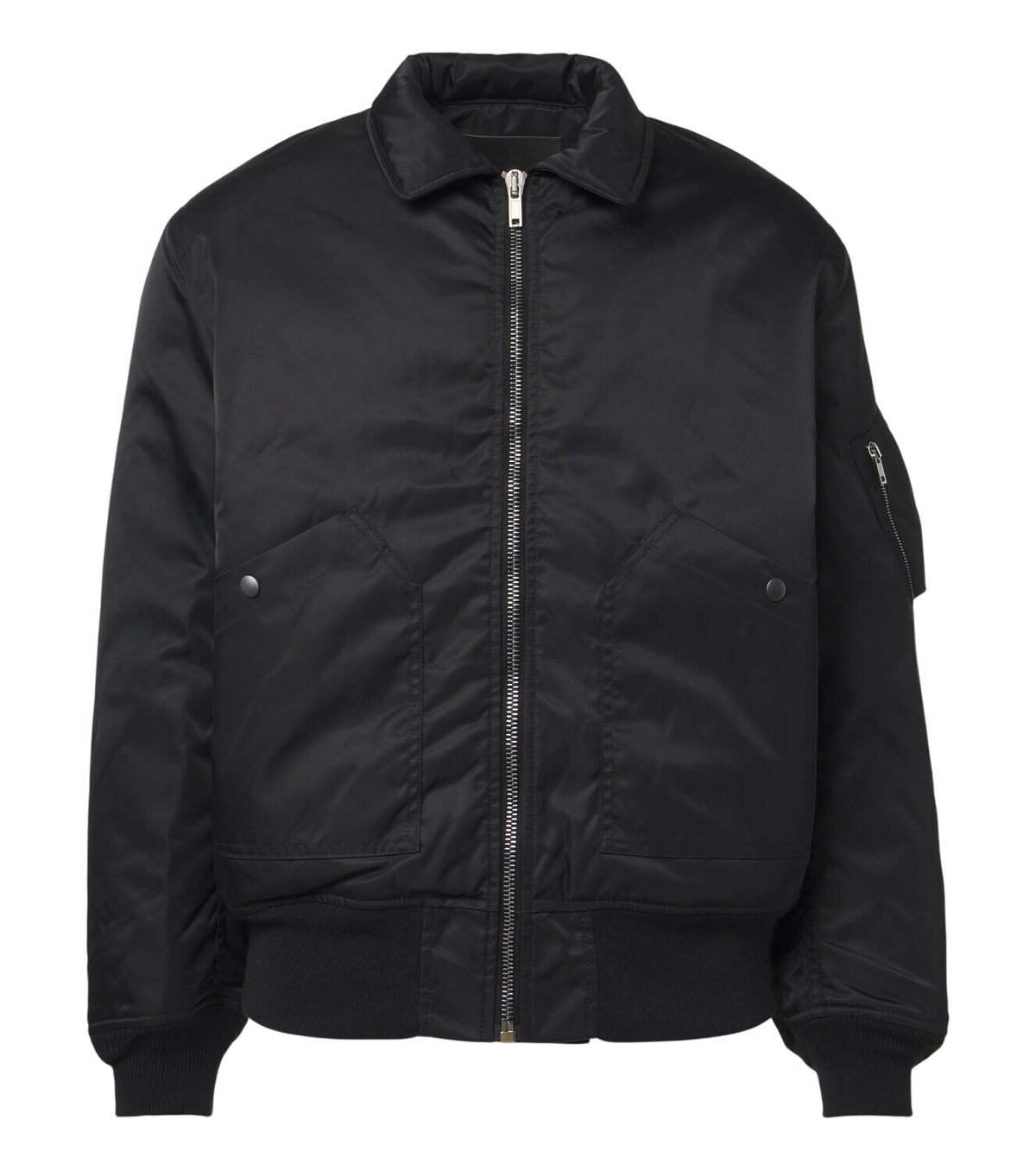 Rick Owens Black Concordians Bauhaus Flight Leather Bomber Jacket