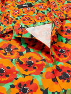 STÜSSY - Camp-Collar Printed Cotton Shirt - Orange