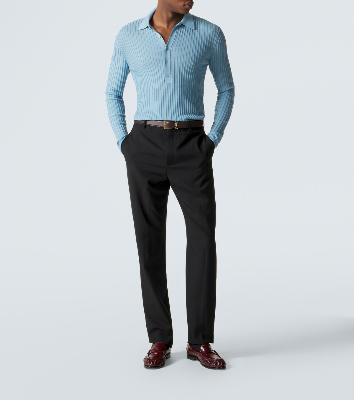 Saint Laurent Le Loafer eel leather penny loafers