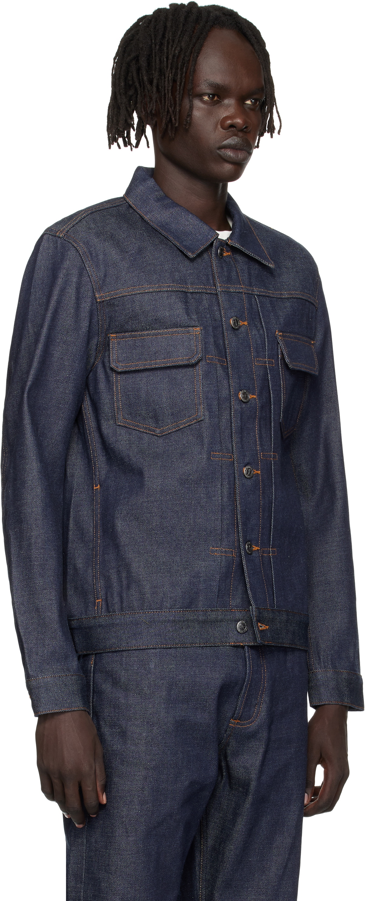 A.P.C. Navy Veste Work Denim Jacket A.P.C.