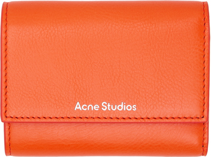Photo: Acne Studios Orange Trifold Leather Wallet