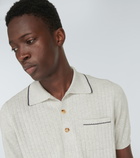 Brunello Cucinelli - Ribbed-knit cotton polo shirt