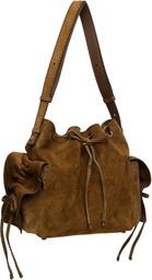 Acne Studios Tan Multipocket Suede Bucket Bag