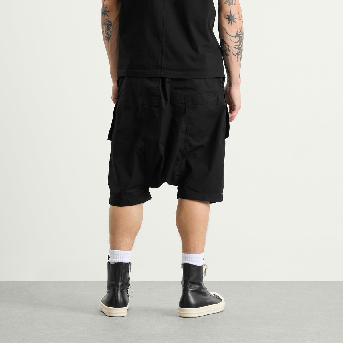Rick Owens DRKSHDW Men's Creatch Cargo Pods in Black Rick Owens