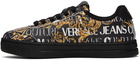 Versace Jeans Couture Black & Gold Court 88 Sneakers