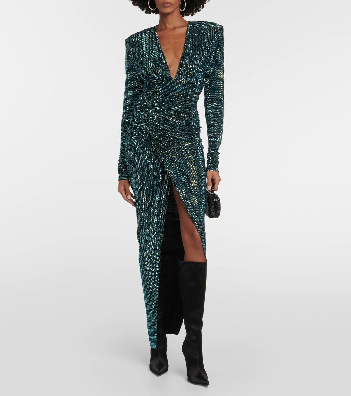 Alexandre Vauthier Embellished jersey maxi gown