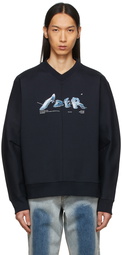 ADER error Navy Admore Sweatshirt