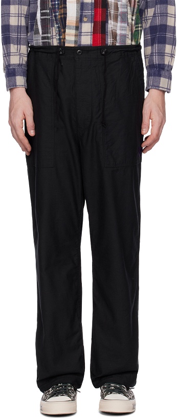 Photo: NEEDLES Black String Fatigue Trousers