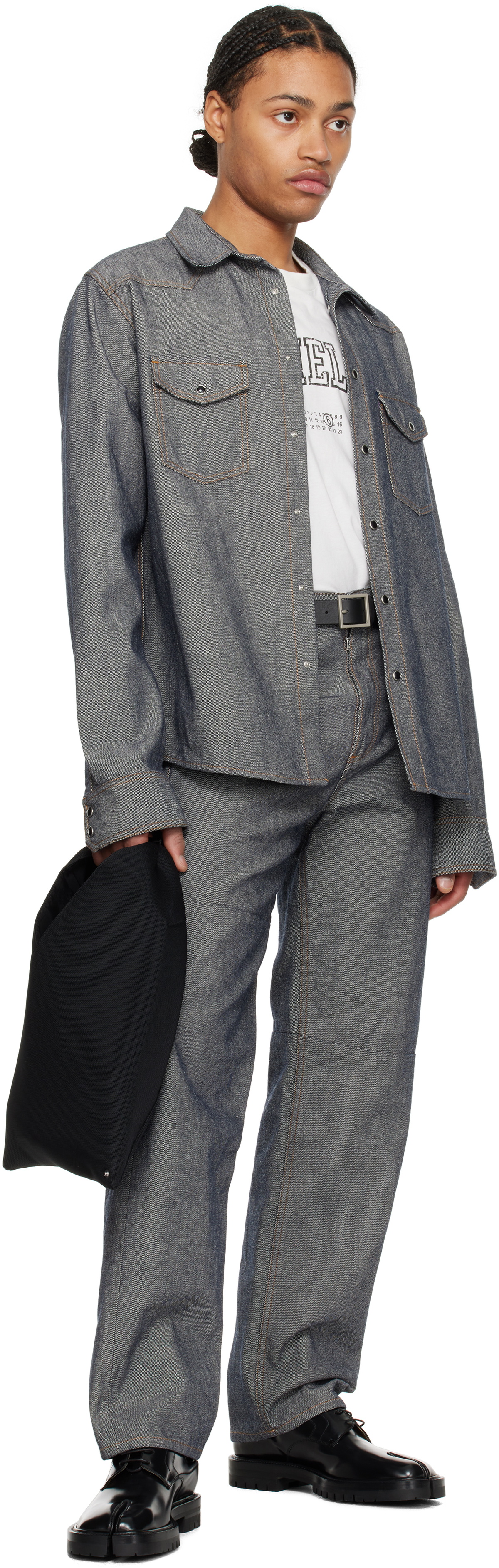 ◆MM6 Maison Margiela◆ ブラック Numeric バックルベルト MM6 Maison Margiela エムエムシックス メゾンマルジェラ SS25