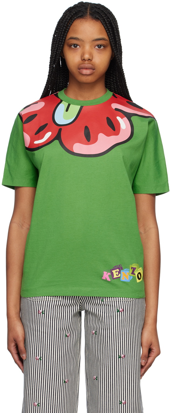 Kenzo Green Kenzo Paris Kimono T Shirt Kenzo