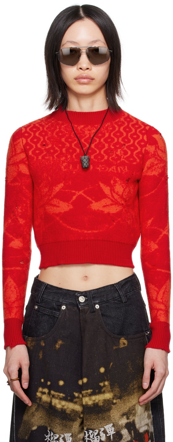 Photo: LU'U DAN Orange & Red Shrunk Sweater