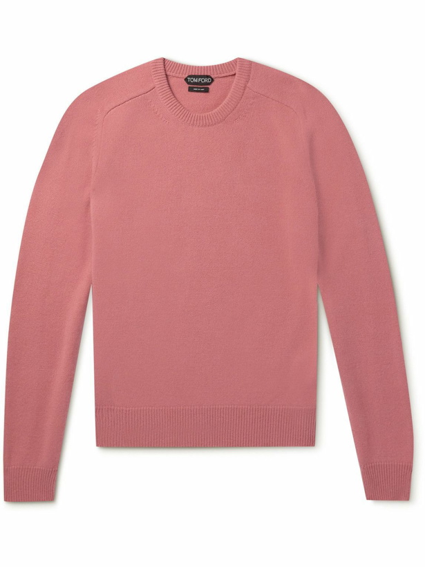 Photo: TOM FORD - Slim-Fit Cashmere Sweater - Pink