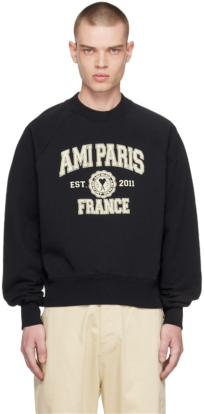 Photo: AMI Paris Black 'Ami Paris France' Sweatshirt