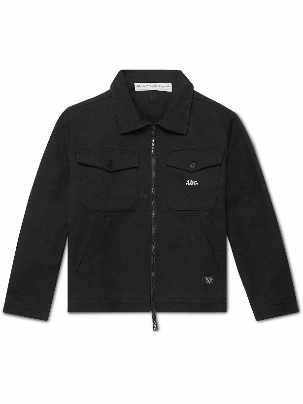 Photo: Abc. 123. - Logo-Embroidered Cotton Harrington Jacket - Black