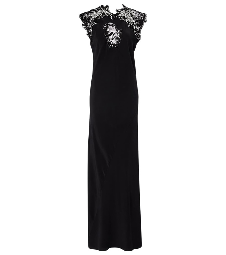 Photo: Ferragamo Lace-trimmed silk gown