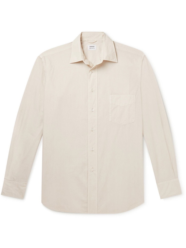 Photo: Aspesi - Garment-Dyed Cotton-Poplin Shirt - Neutrals