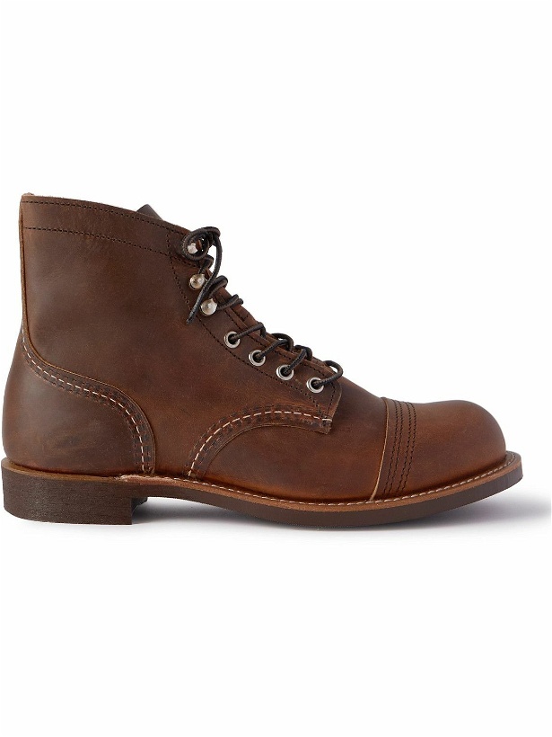 Photo: RED WING SHOES - 8084 Iron Ranger Leather Boots - Brown