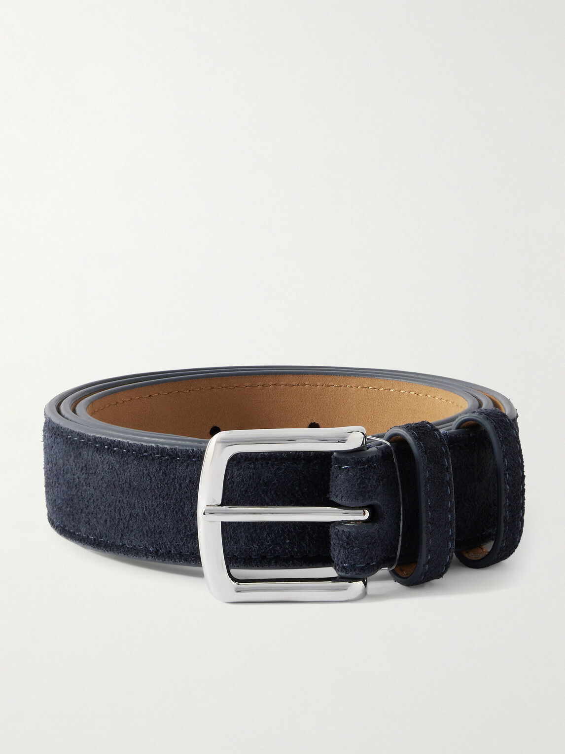 George Cleverley - 3cm Suede Belt - Blue