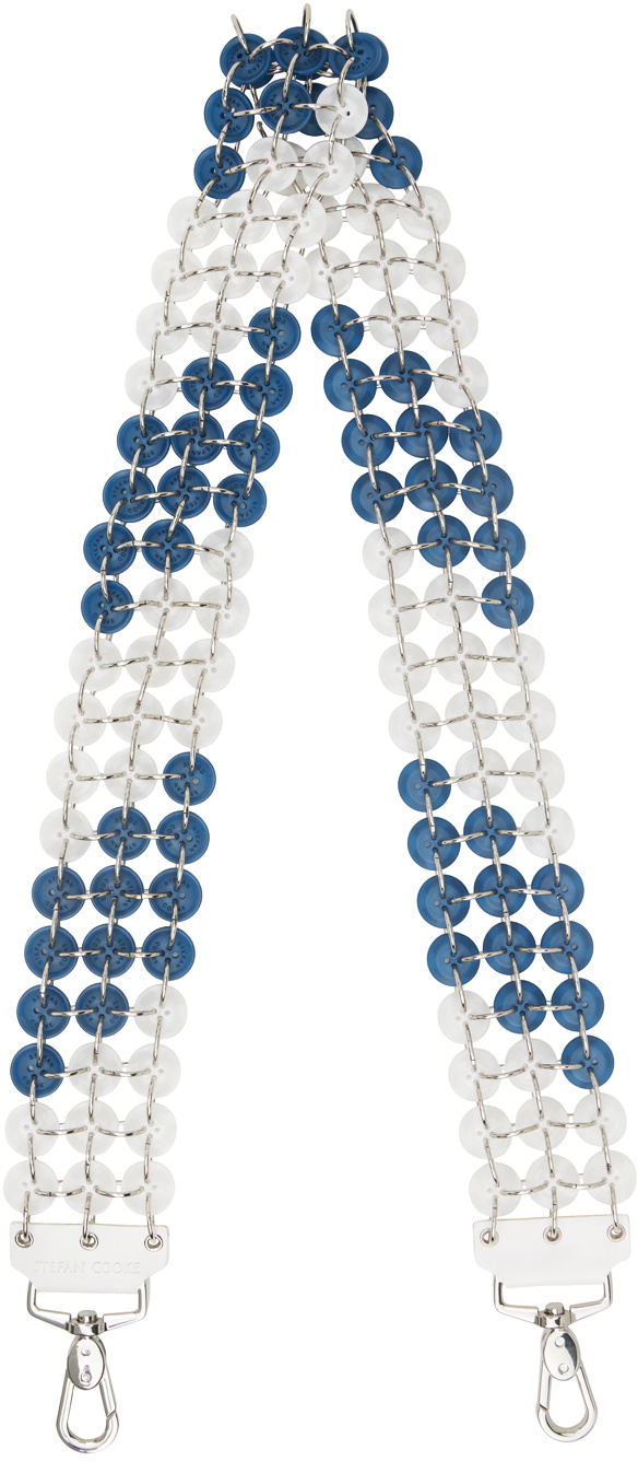 Stefan Cooke Blue & White Button Belt