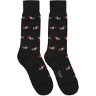 Paul Smith Black Artist Dog Socks