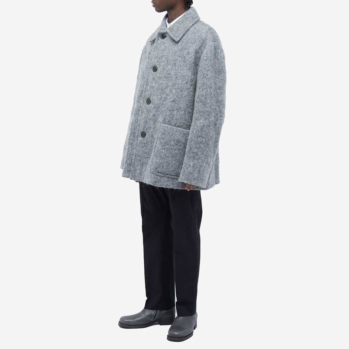 Dries Van Noten Men's Ronnor Wool Jacket in Grey Dries Van Noten