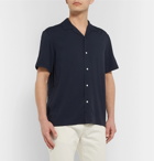 rag & bone - Avery Camp-Collar Voile Shirt - Navy