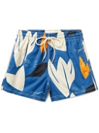 Atalaye - Itzala Short-Length Printed Recycled Swim Shorts - Blue