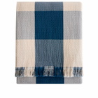 Pendleton Fringed Cotton Throw in Bock Plaid/Indigo 