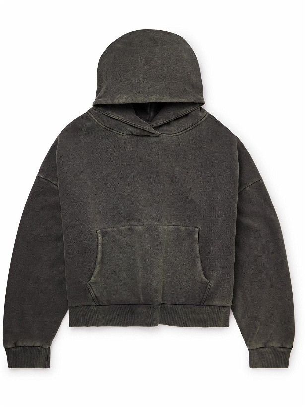 Photo: Entire Studios - Enzyme-Washed Cotton-Jersey Hoodie - Black