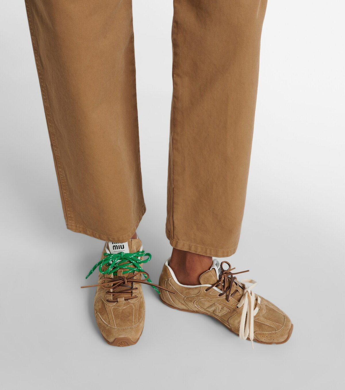 Miu Miu x New Balance 530 SL suede sneakers