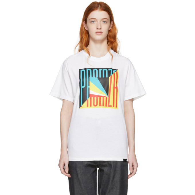 Proenza Schouler White PSWL Flag T Shirt Proenza Schouler